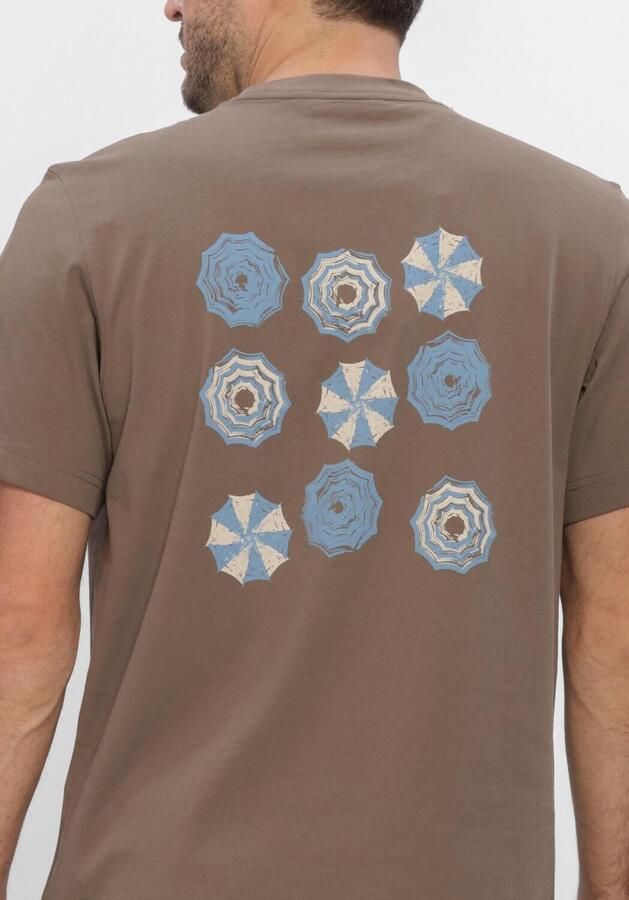 SELECTED MEN Heren Polo's & T-shirts Slhmax Graphic Ss O-neck Tee Bruin - Foto 3