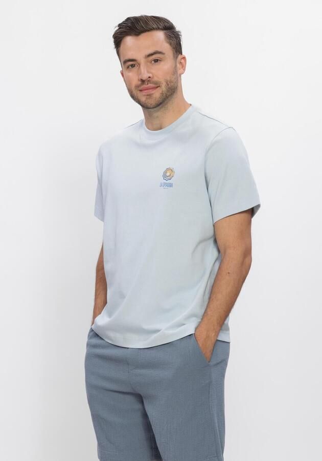 SELECTED MEN Heren Polo's & T-shirts Slhmax Graphic Ss O-neck Tee Lichtblauw - Foto 3
