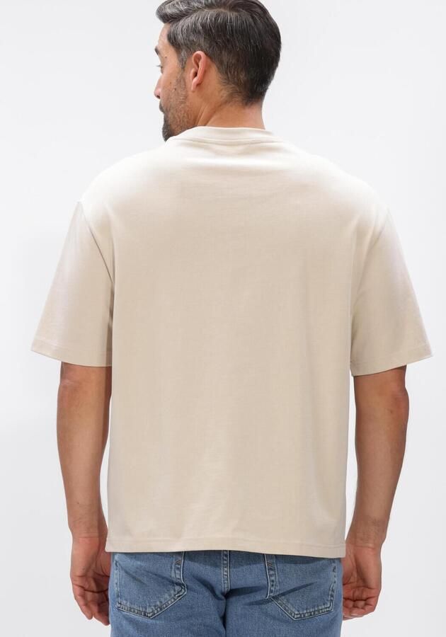 SELECTED MEN Heren Polo's & T-shirts Slhrelaxaspen 2-ply Ss O-neck Noos Beige - Foto 3