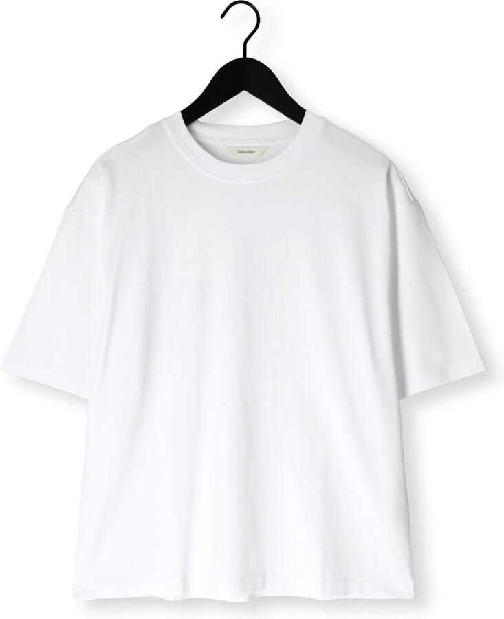 SELECTED MEN Heren Polo's & T-shirts Slhrelaxaspen 2-ply Ss O-neck Noos Wit - Foto 2