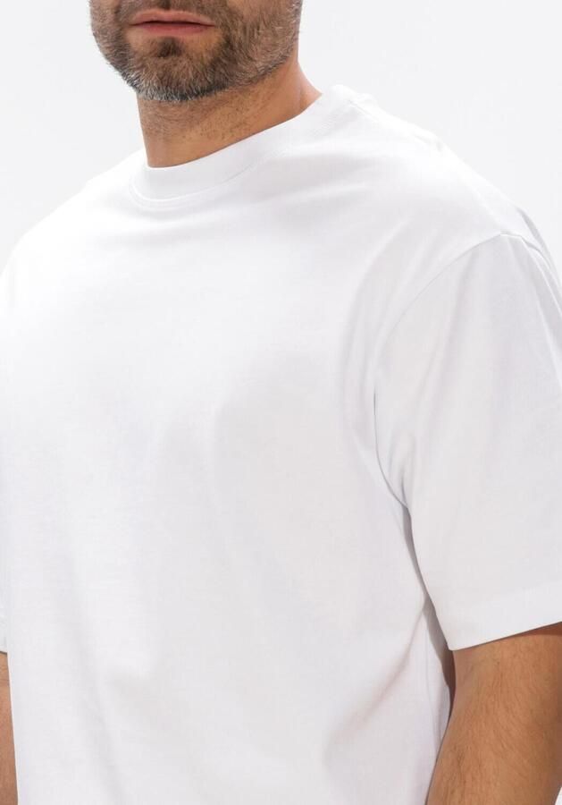 SELECTED MEN Heren Polo's & T-shirts Slhrelaxaspen 2-ply Ss O-neck Noos Wit - Foto 4