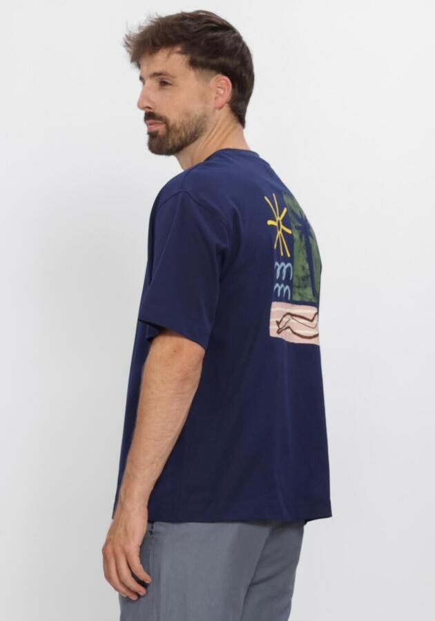 SELECTED MEN Heren Polo's & T-shirts Slhrelaxnorman License Ss Tee Donkerblauw