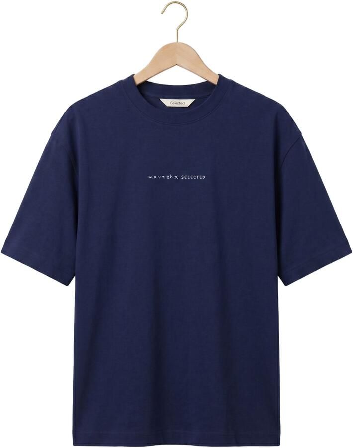 SELECTED MEN Heren Polo's & T-shirts Slhrelaxnorman License Ss Tee Donkerblauw - Foto 2