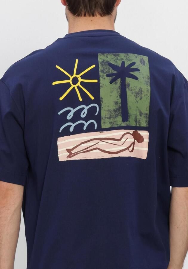 SELECTED MEN Heren Polo's & T-shirts Slhrelaxnorman License Ss Tee Donkerblauw - Foto 4