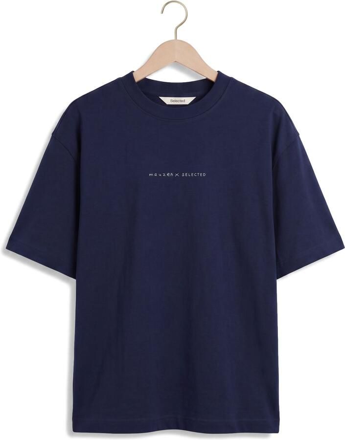 SELECTED MEN Heren Polo's & T-shirts Slhrelaxnorman License Ss Tee Donkerblauw - Foto 2