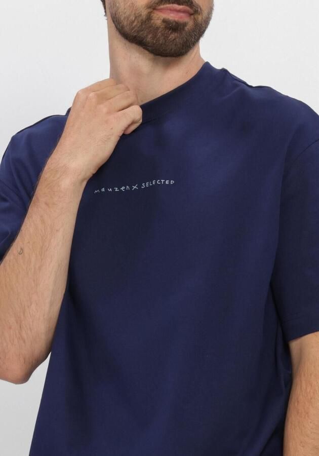 SELECTED MEN Heren Polo's & T-shirts Slhrelaxnorman License Ss Tee Donkerblauw - Foto 4