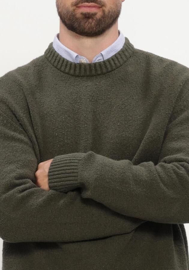 SELECTED MEN Heren Truien & Vesten Slhalex Ls Knit Crew Neck Noos Donkergroen - Foto 3