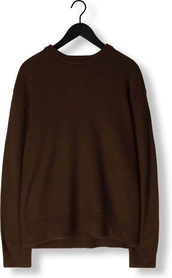 SELECTED MEN Heren Truien & Vesten Slharne Ls Knit Relaxed Wool Crew Neck Bruin - Foto 4