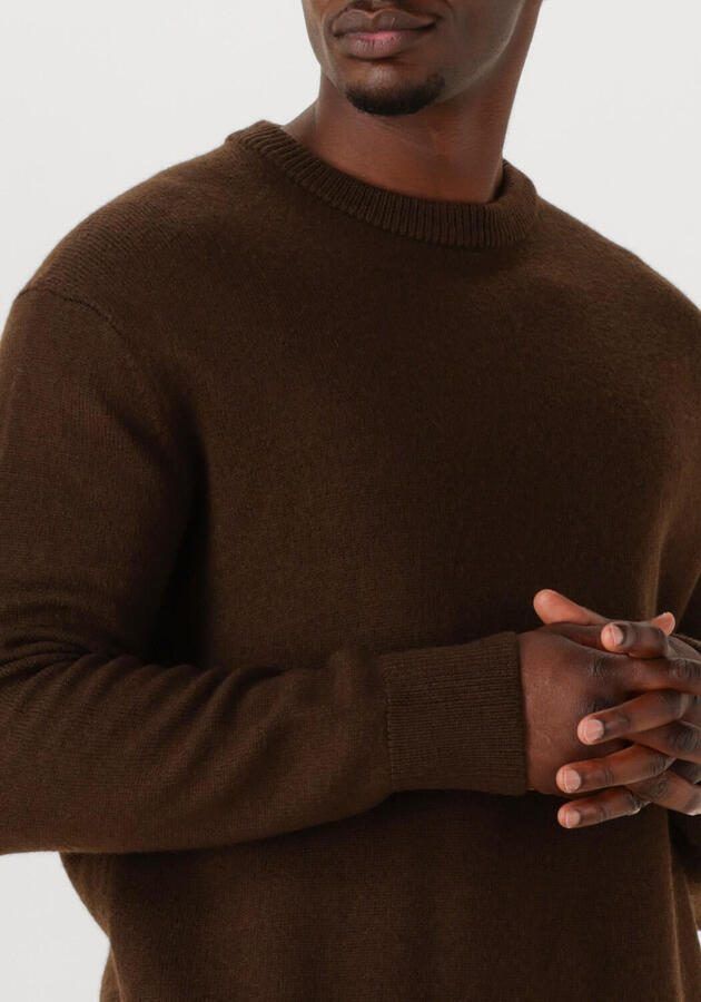 SELECTED MEN Heren Truien & Vesten Slharne Ls Knit Relaxed Wool Crew Neck Bruin - Foto 3
