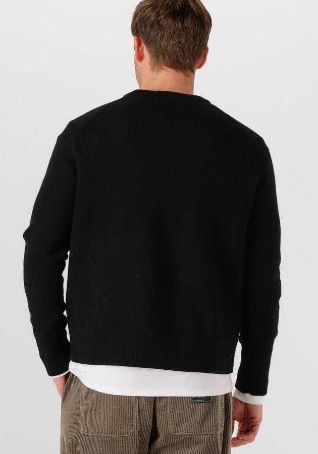 SELECTED MEN Heren Truien & Vesten Slharne Ls Knit Relaxed Wool Crew Neck Zwart - Foto 2