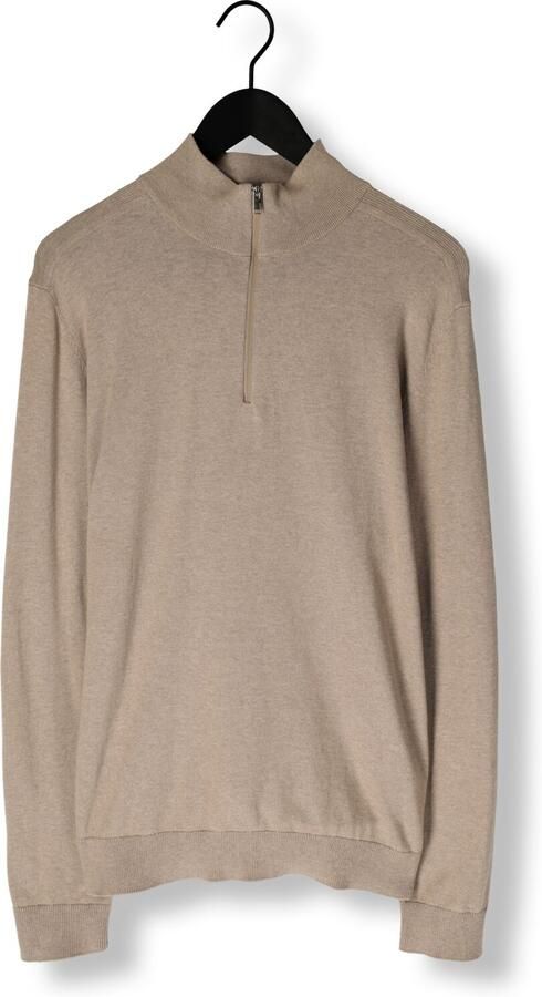 SELECTED MEN Heren Truien & Vesten Slhberg Half Zip Cardigan Noos Beige - Foto 4