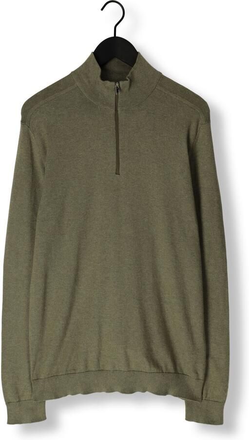SELECTED MEN Heren Truien & Vesten Slhberg Half Zip Cardigan Noos Groen - Foto 4