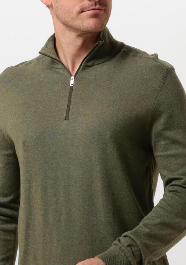 SELECTED MEN Heren Truien & Vesten Slhberg Half Zip Cardigan Noos Groen - Foto 3