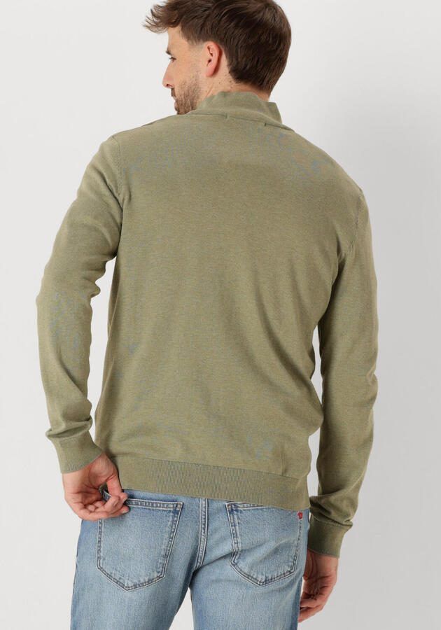 SELECTED MEN Heren Truien & Vesten Slhberg Half Zip Cardigan Noos Khaki - Foto 2