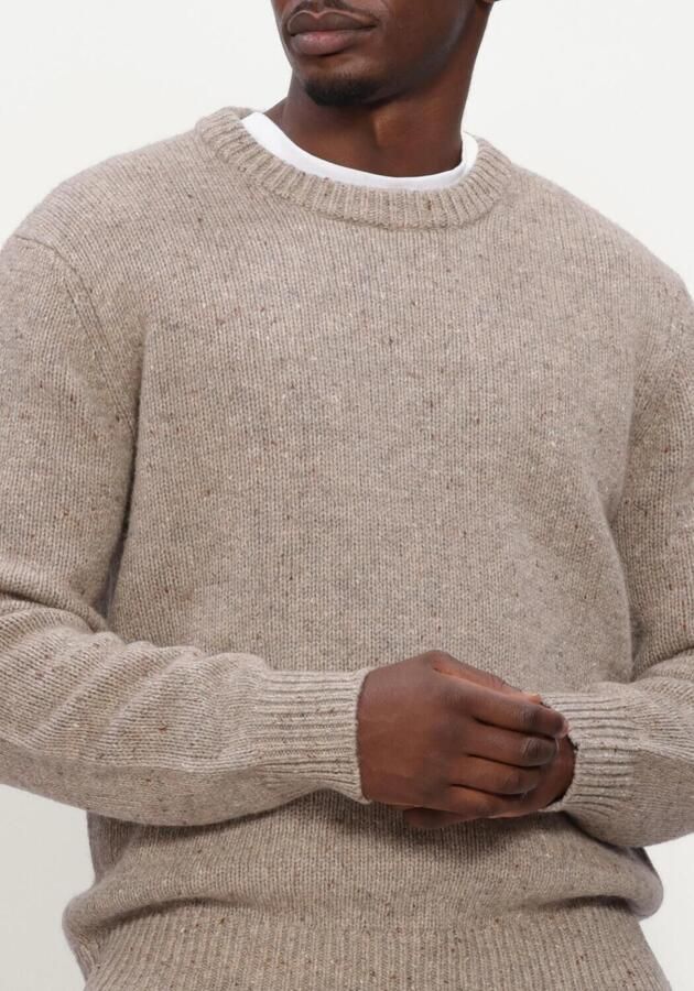 SELECTED MEN Heren Truien & Vesten Slhcody Ls Knit Crew Neck Beige - Foto 4