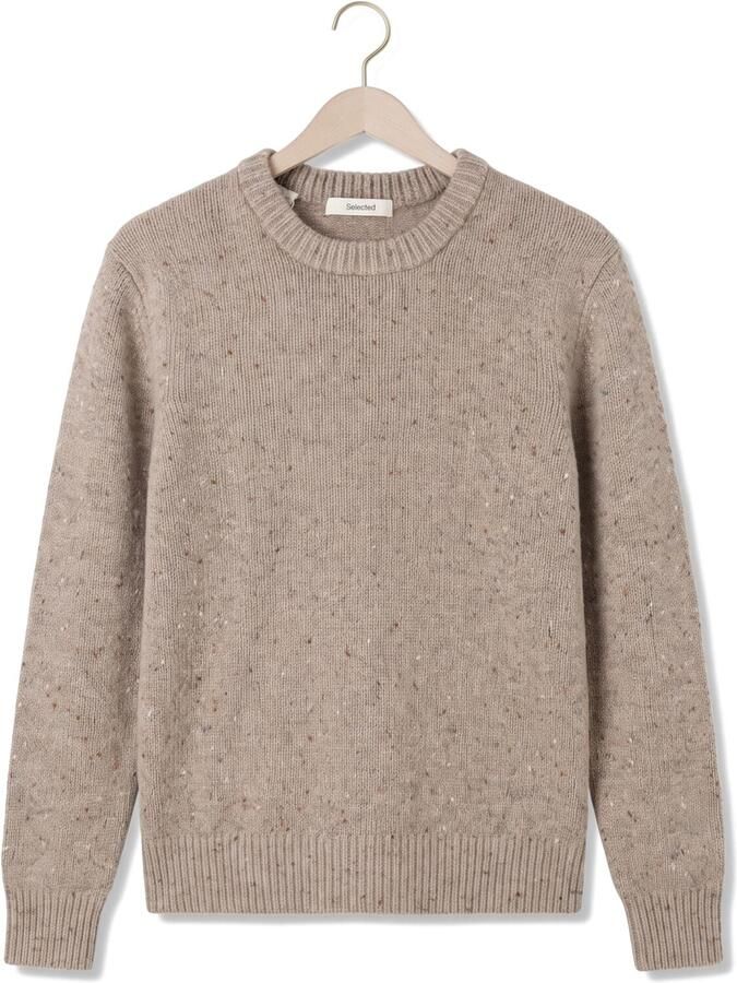 SELECTED MEN Heren Truien & Vesten Slhcody Ls Knit Crew Neck Beige - Foto 2