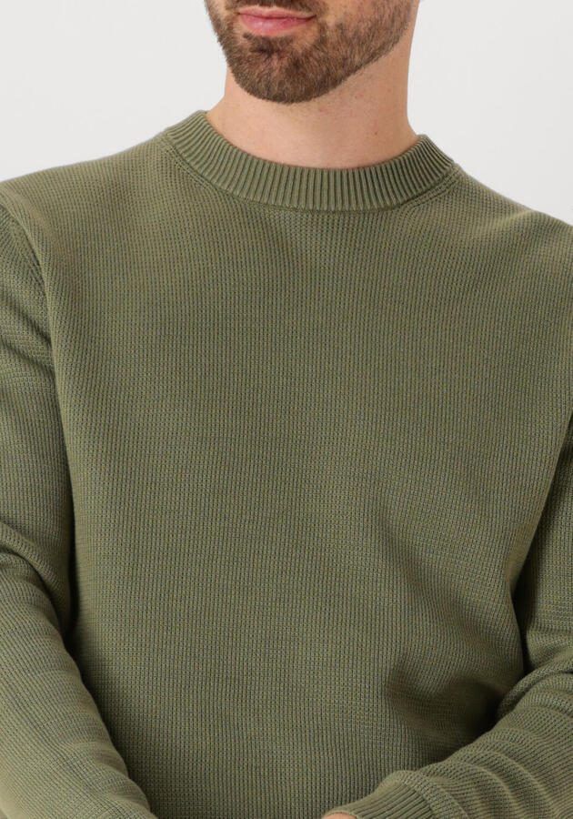SELECTED MEN Heren Truien & Vesten Slhdane Ls Knit Structure Crew Neck Noos Groen - Foto 3