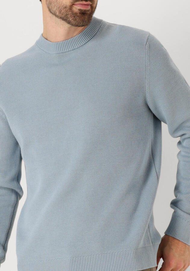 SELECTED MEN Heren Truien & Vesten Slhdane Ls Knit Structure Crew Neck Noos Lichtblauw - Foto 2