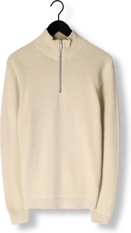 SELECTED MEN Heren Truien & Vesten Slhdane Ls Knit Structure Half Zip Noos Beige - Foto 4