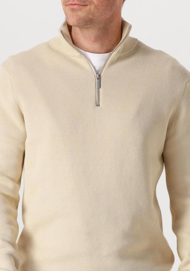 SELECTED MEN Heren Truien & Vesten Slhdane Ls Knit Structure Half Zip Noos Beige - Foto 2