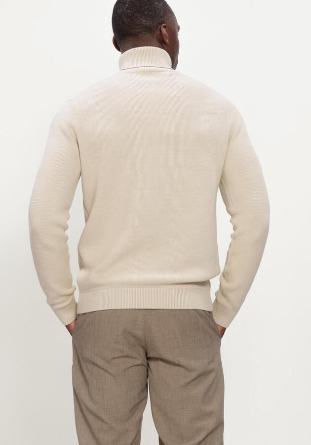 SELECTED MEN Heren Truien & Vesten Slhdane Ls Knit Structure Roll Neck Noos Beige - Foto 3