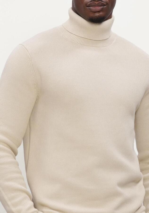 SELECTED MEN Heren Truien & Vesten Slhdane Ls Knit Structure Roll Neck Noos Beige - Foto 2