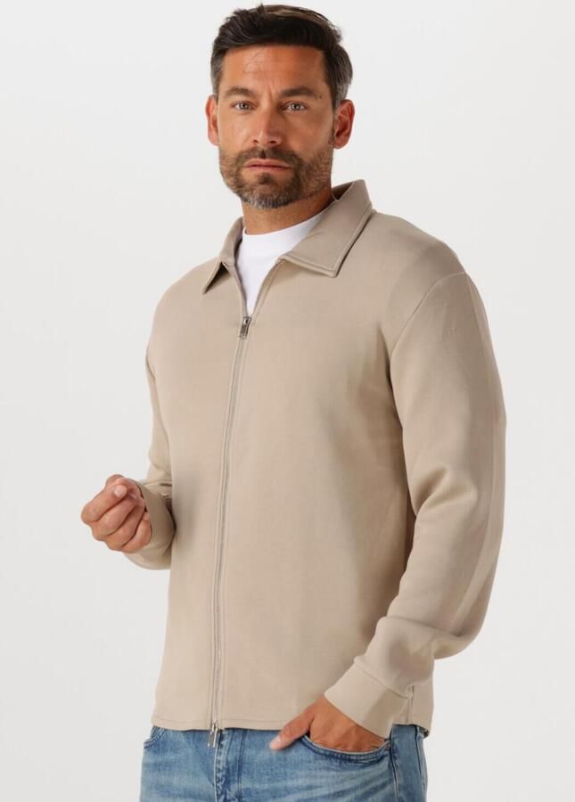 SELECTED MEN Heren Truien & Vesten Slhemanuel Soft Full Zip Sweat Noos Beige - Foto 4