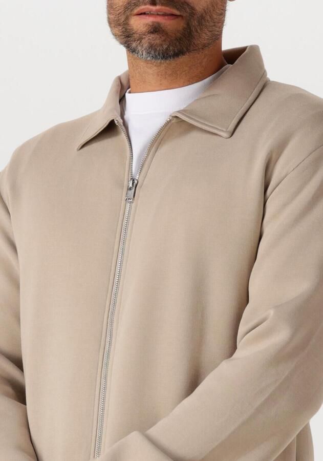SELECTED MEN Heren Truien & Vesten Slhemanuel Soft Full Zip Sweat Noos Beige