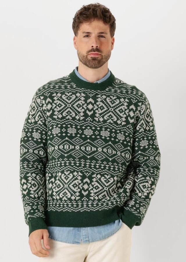 SELECTED MEN Heren Truien & Vesten Slhholger Ls Knit Jaquard Crew Neck Multi