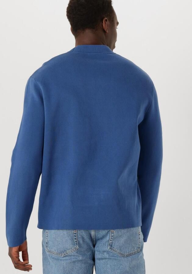 SELECTED MEN Heren Truien & Vesten Slhmike Light Ls Knit Relaxed Mock Neck Blauw - Foto 2