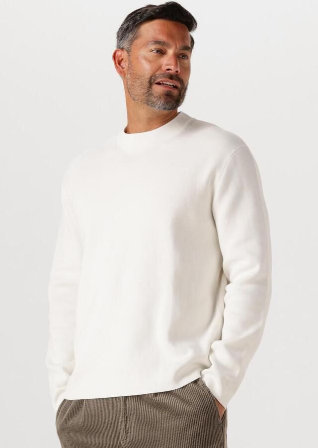 SELECTED MEN Heren Truien & Vesten Slhmike Light Ls Knit Relaxed Mock Neck Ecru