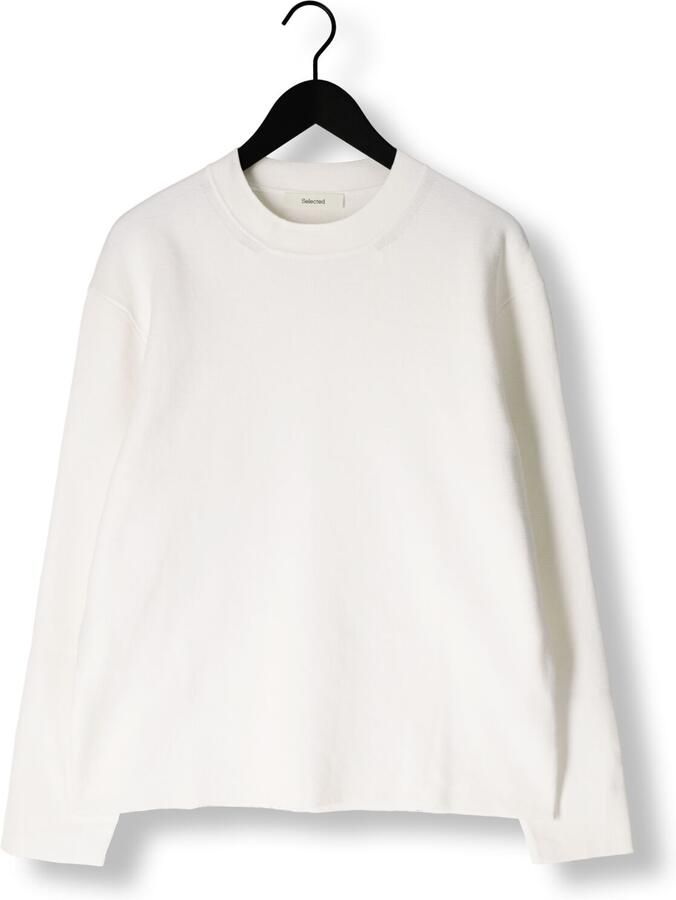 SELECTED MEN Heren Truien & Vesten Slhmike Light Ls Knit Relaxed Mock Neck Ecru - Foto 2