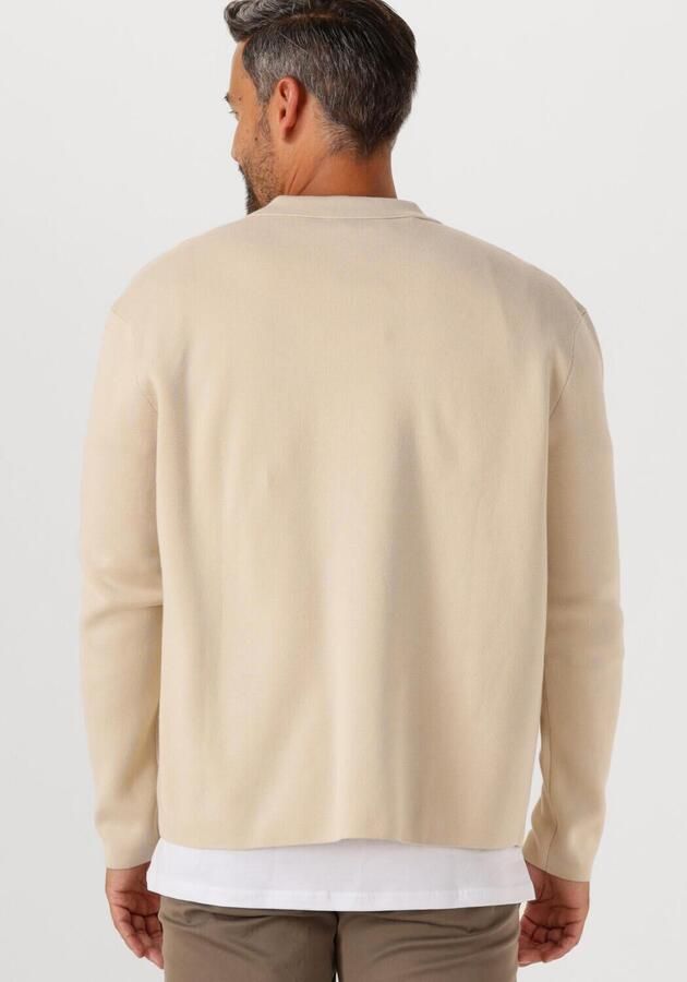 SELECTED MEN Heren Truien & Vesten Slhmike Light Ls Knit Relaxed Polo Cardigan Beige