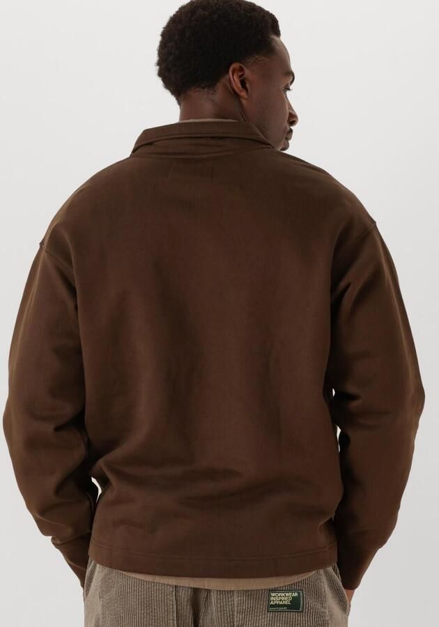 SELECTED MEN Heren Truien & Vesten Slhrelaxaron Ls Half Zip Sweat Bruin - Foto 2