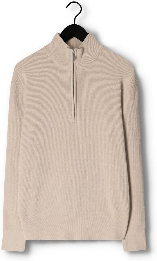 SELECTED MEN Heren Truien & Vesten Slhrodney Ls High Neck Half Zip Gebroken Wit - Foto 3