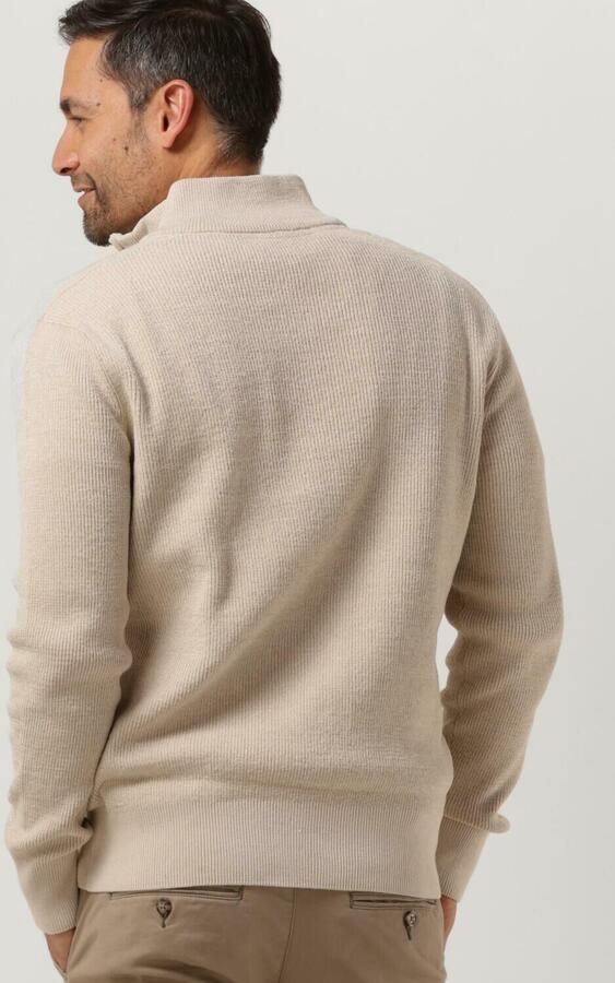 SELECTED MEN Heren Truien & Vesten Slhrodney Ls High Neck Half Zip Gebroken Wit - Foto 2