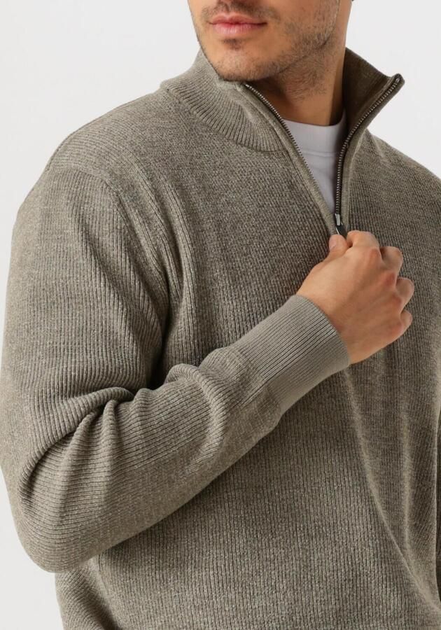 SELECTED MEN Heren Truien & Vesten Slhrodney Ls High Neck Half Zip Groen