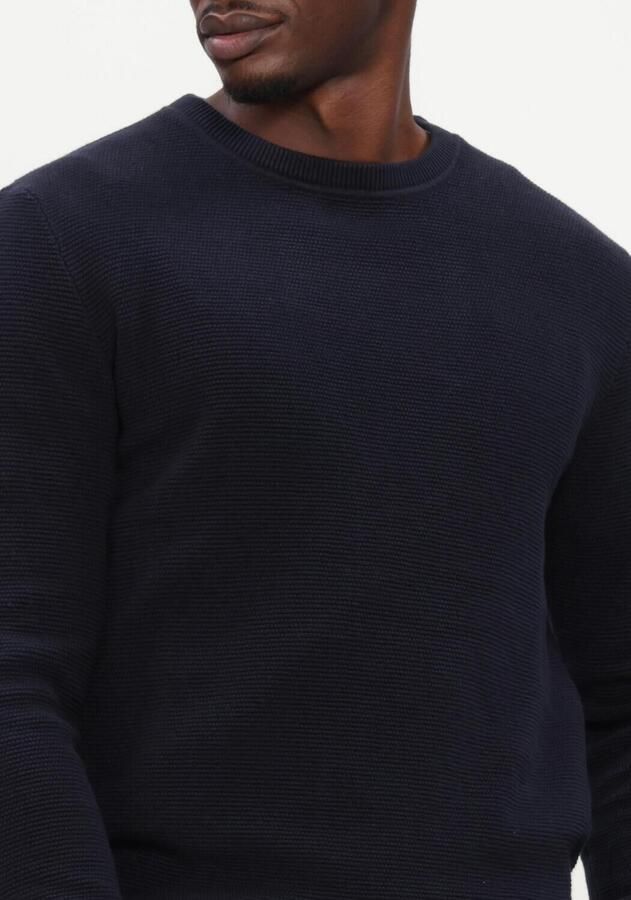 SELECTED MEN Heren Truien & Vesten Slhross Ls Knit Structure Crew Neck Noos Donkerblauw - Foto 2