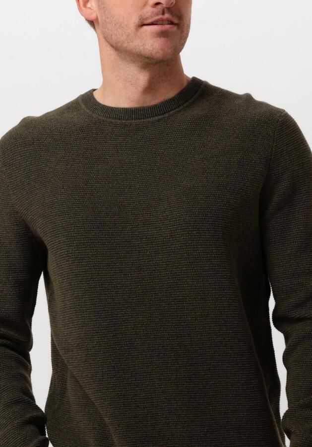 SELECTED MEN Heren Truien & Vesten Slhross Ls Knit Structure Crew Neck Noos Groen - Foto 3