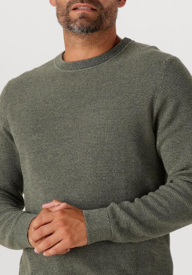SELECTED MEN Heren Truien & Vesten Slhross Ls Knit Structure Crew Neck Noos Olijf - Foto 2