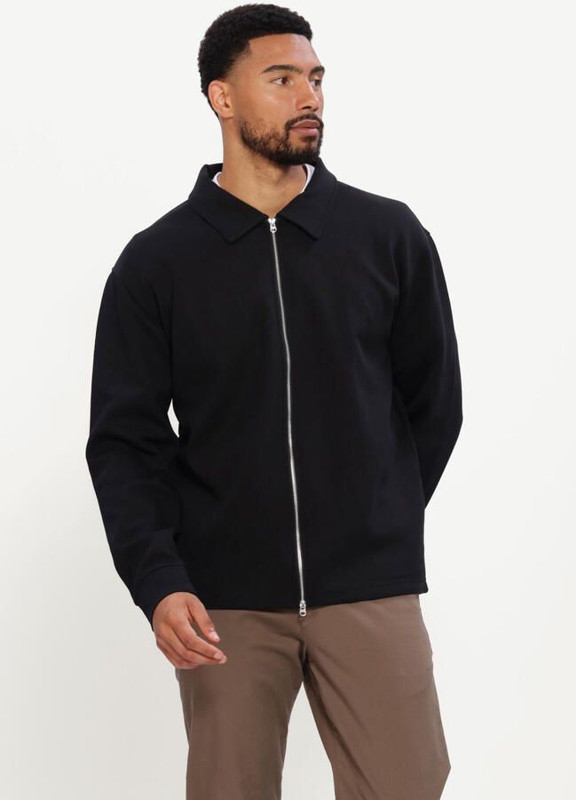 SELECTED MEN Heren Truien & Vesten Slhtom Soft Full Zip Sweat Noos Zwart