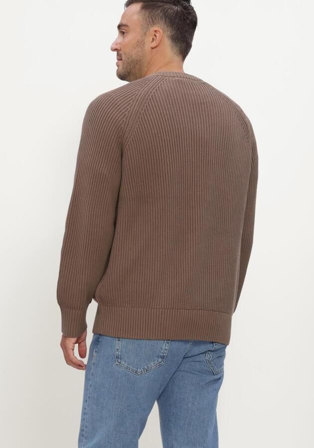 SELECTED MEN Heren Truien & Vesten Slmbraun Knit Rib Crew Neck Noos Bruin - Foto 3