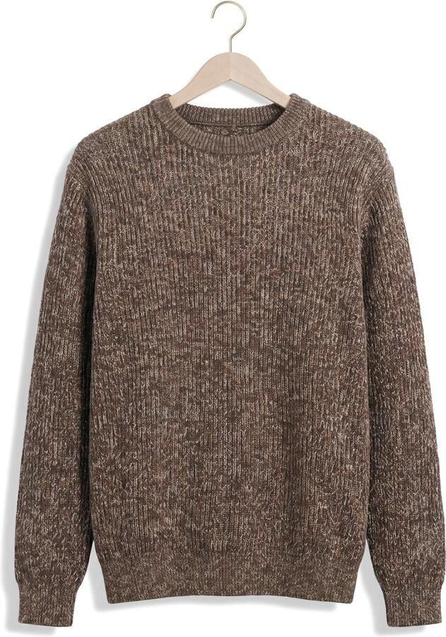 SELECTED MEN Heren Truien & Vesten Slmtilum Ls Knit Crew Neck Bruin - Foto 2