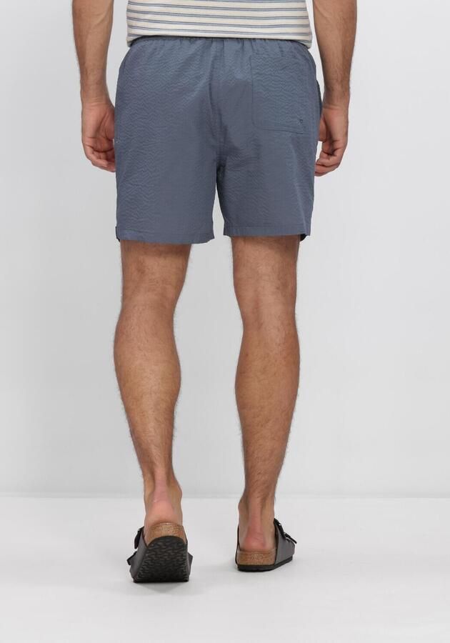 SELECTED MEN Heren Zwembroeken Slhcooper-seersucker Swimshorts Blauw - Foto 3