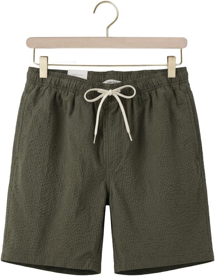 SELECTED MEN Heren Zwembroeken Slhcooper-seersucker Swimshorts Khaki - Foto 2