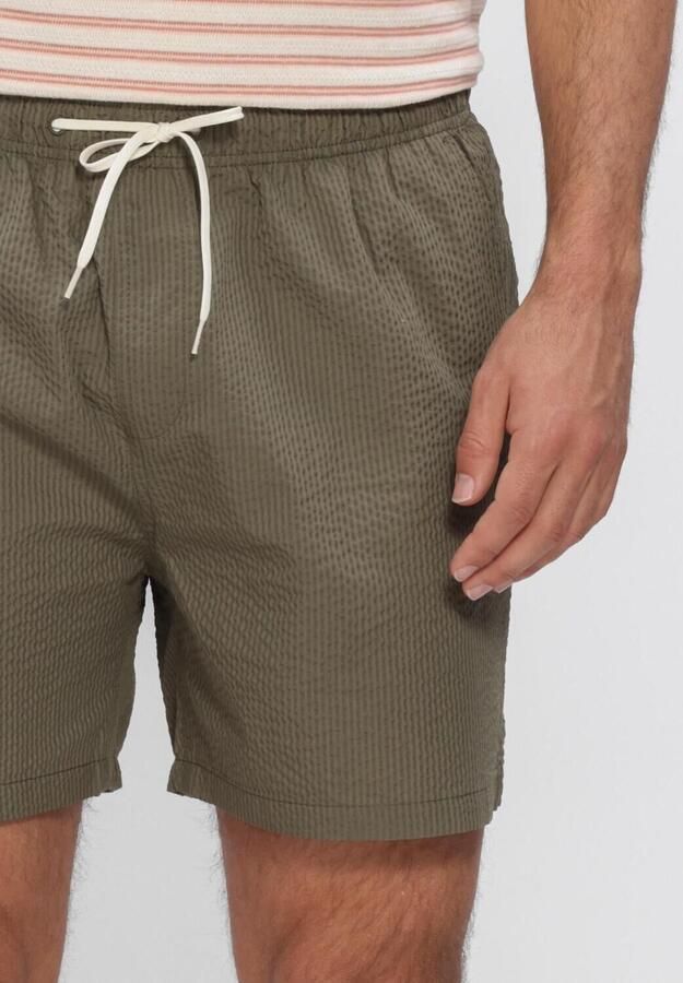 SELECTED MEN Heren Zwembroeken Slhcooper-seersucker Swimshorts Khaki - Foto 4