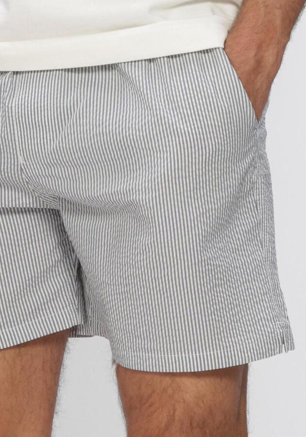 SELECTED MEN Heren Zwembroeken Slhcooper-seersucker Swimshorts Wit - Foto 4