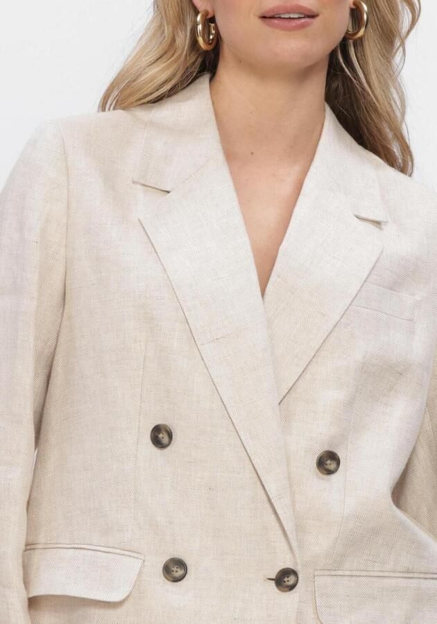SELECTED WOMEN Dames Blazers Slfrelaxed Ida Ls Linen Blazer Beige - Foto 4