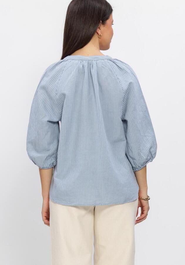 Selected relaxed fit overhemdblouse mix van katoen en linnen model 'ALBERTA' - Foto 3