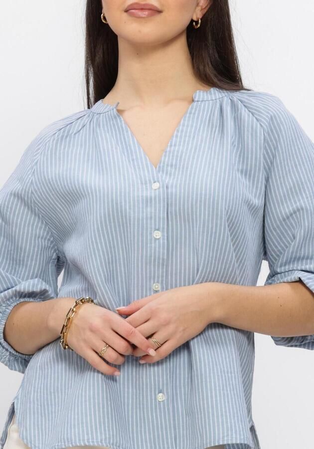 Selected relaxed fit overhemdblouse mix van katoen en linnen model 'ALBERTA' - Foto 4